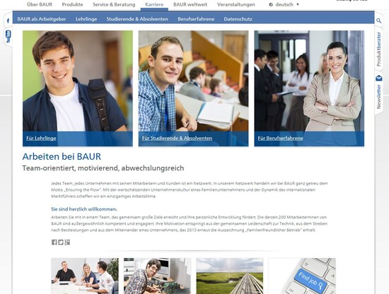 Baur als Arbeitgeber Baur als Arbeitgeber